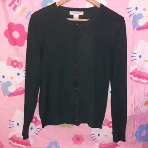 Green Cardigan Gold Buttons (L)